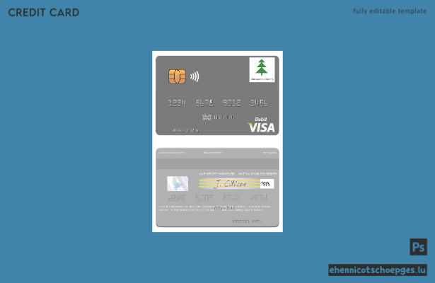 Beispielvorschau der Visa-Debitkarte der Eden Commercial Bank im Südsudan